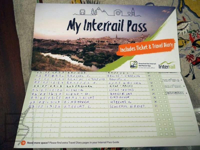 Wypełniona i kontrolowana karta Interrail