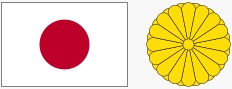 Flaga i godło Japonii (za wikipedia.org)