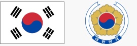Flaga i godło Korei (za wikipedia.org)