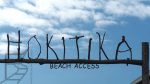 Wejście na plażę w Hokitika