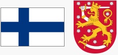 Flaga i godło Finlandii (za wikipedia.org)
