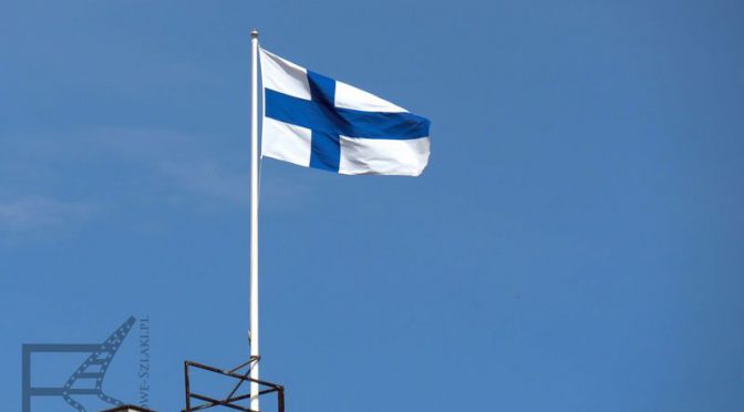 Finlandia, flaga w Helsinkach