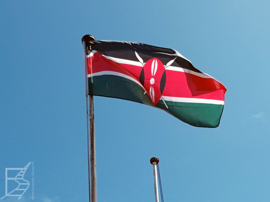 Flaga kenijska w Mombasie (Kenia)