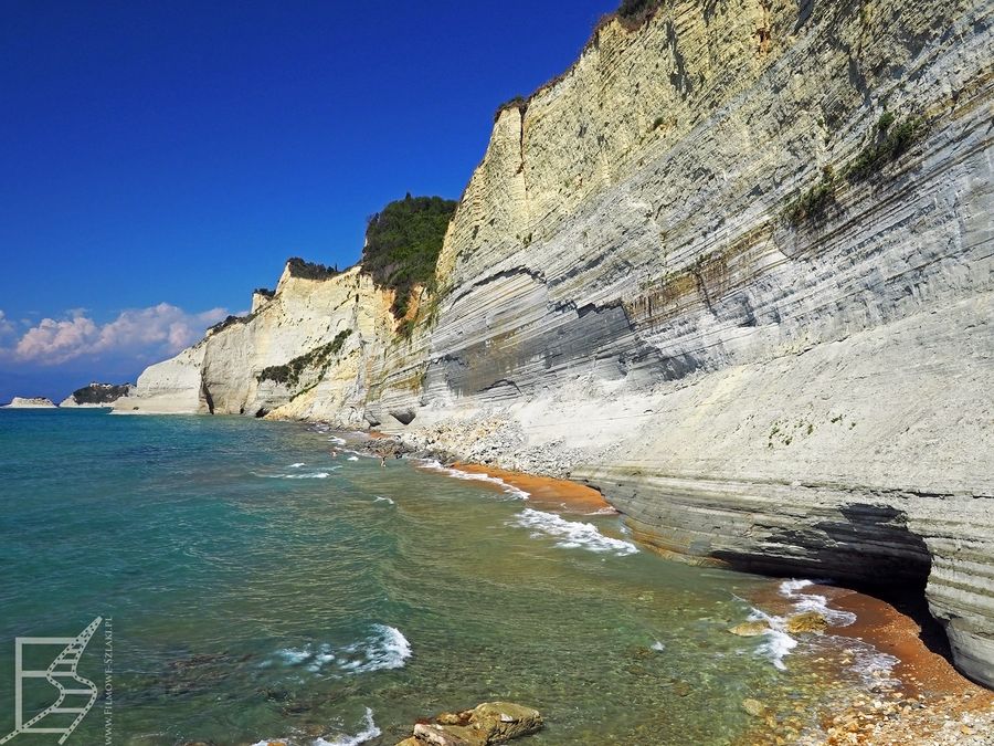 Plaża Logas, klify Korfu