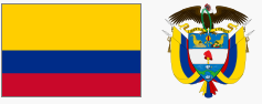 Godło i flaga Kolumbii (za wikipedia.org)