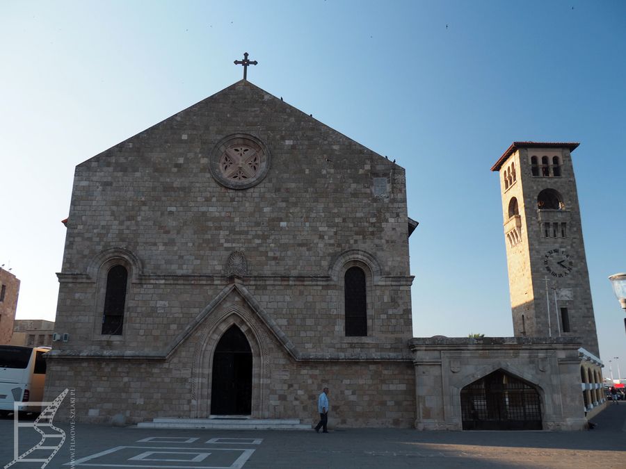 Fasada kościoła Zwiastowania Dziewicy Mary w mieście Rodos