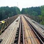Most kolejowy nad jeziorem Pilchowickim