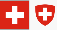 Flaga i godło Szwajcarii za Wikipedia.org