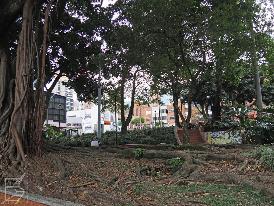 Park el Poblado jest niewielki, bardziej pełni rolę placu i punktu w którym można się spotkać
