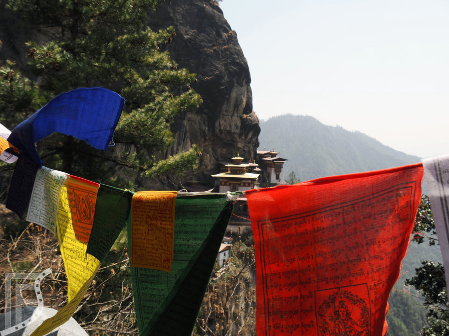 Bhutan, widok na Tygrysie Gniazdo